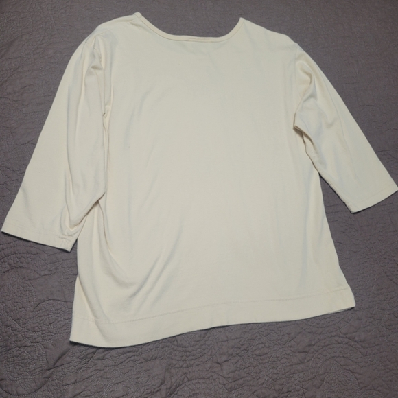 University of Texas UT Longhorn Embroidered Beaded Sequin Mid Sleeve Top, M - Picture 3 of 9